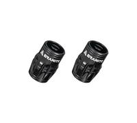 Granite Juicy Nipples Schrader Valve Core Remover Caps, 2 Pcs (Black)
