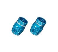 Granite Juicy Nipples Schrader Valve Core Remover Caps, 2 Pcs (Blue)