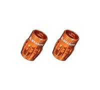 Granite Juicy Nipples Schrader Valve Core Remover Caps, 2 Pcs (Orange)
