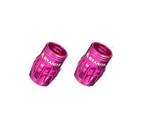 Granite Juicy Nipples Schrader Valve Core Remover Caps, 2 Pcs (Pink)