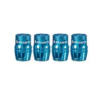 Granite Juicy Nipples Schrader Valve Core Remover Caps, 4 Pcs (Blue)