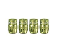 Granite Juicy Nipples Schrader Valve Core Remover Caps, 4 Pcs (Green)