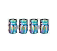 Granite Juicy Nipples Schrader Valve Core Remover Caps, 4 Pcs (Oil Slick)