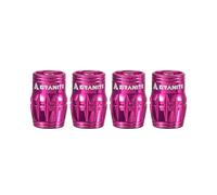 Granite Juicy Nipples Schrader Valve Core Remover Caps, 4 Pcs (Pink)
