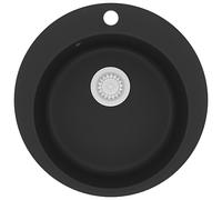 Granite Kitchen Sink Single Basin Kitchen Plumbing Round Multi Colours vidaXL