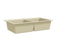 Granite Kitchen Sink Single Basin Oval Basket Strainer Multi Colours vidaXL