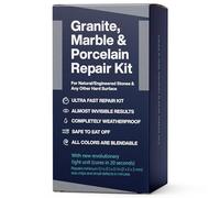 Granite, Marble & Corian Repair Kit (Clear, Black & Acrylic) - Ideal as Quartz Countertop Repair Kit I Works Great for Marble, Porcelain, Ceramic & Granite Surfaces I Also For Bathtub & Tile Repair