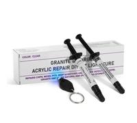 Granite, Marble, Quartz & Acrylic Repair Kit (Clear/Transparent) - Suitable for Most Repairs I Also for Tile, Countertop, Fiberglass & Ceramic Surfaces I Fix Broken Chips & Cracks in Minutes