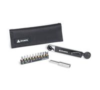 Granite Rocknroll TQ Torque Ratchet Bike Tool Kit (Black) | 2-10Nm range, extension rod, 10 S2 steel bits, 7 hex 2-8mm plus T20, T25 and PH2, 600D pouch, 190g, MTB road and gravel use