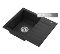 Granite Sink Granitan Milano With Drainer And Black Syphon 1Pc