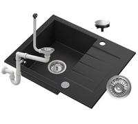 Granite Sink Granitan Tinos With Drainer And Siphon 1 Set
