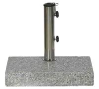 Granite Stand Balcony 25 KG Square Sun Umbrella Holder Garden Gray 5.7x29.6cm