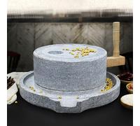 Granite Stone Mill - Manual Grinder for Rice, Coffee, Wheat & Beans - Handmade, Heat-Free Grinding for Fresh, Forful Ses - Perfect for Home Use