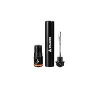 Granite Suture Aero Tyre Plug Kit with Integrated CO2 Inflator, Tubeless Tyre Repair Kit with 2 Size Plugs, CO2 Tyre Inflator Works with Presta Valve (Black)