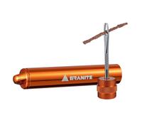 Granite Suture Tire Plug Kit, Compact Tubeless Flat Bicycle Tire Repair Kit with 2 Size Tire Plugs, Fix Mountain Bike and Road Bike Tire Punctures (Orange)