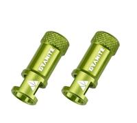 Granite Juicy Nipple Valve Cap with Valve Core Removing Function, Easy to Use Bike Tyre Caps Dust Covers, Durable Alloy Tyre Valve Cap (Green)
