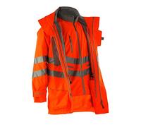 Granite Workwear Pulsarail PR497 High Vis 7in1 Storm Coat - 6XL
