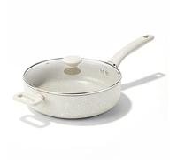 Granitestone Desert Collection 4Qt Saute Pan with Lid, 12 Inch Deep Frying Pan with Lid, Large Family Sized Nonstick Skillet, All in One Pan, Oven and Dishwasher Safe