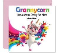 Granny Birthday Card, Awesome Grannycorn