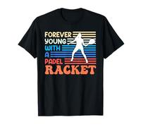 Granny Forever Young with A Padel Racket Funny Padel T-Shirt