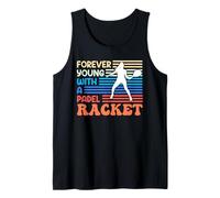 Granny Forever Young with A Padel Racket Funny Padel Tank Top
