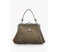Granny Frame Khaki Saffiano Purse - Khe / One Size