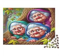 Granny Friends Jigsaw Puzzle Forest Hammock 1000Pc Recycled Paper for Adults Challenging Difficult Decompression Home Activity Great Gift Idea 38x26cm/1000pcs