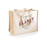 Granny Gift Bag Birthday Bag Personalised Present Mother’s Day Gift Idea Funny Novelty Gift Granny Keepsake 42 x 33 x 19cm (Natural)