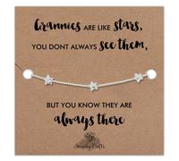 Granny Gifts From Grandchildren - Granny Birthday Gifts, Granny Mothers Day Gift, Easter Card Granny, Presents For Granny Birthday Cards And Silver Star Bracelet