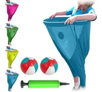 Granny Pants Outdoor Yard Game Set, Ball Catching Game with 2 Bouncy Balls and Balloon Pump Fun and Engaging Yard Games Fun Activity for Backyard Gatherings, Parties, Family Reunion (Blue, 1PC)