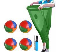 Granny Pants Outdoor Yard Game Set Ball Catching Game with 4/8 Bouncy Balls and Balloon Pump Fun and Engaging Party Games for Backyard Gatherings Family Reunion Group Activities (Green,4)