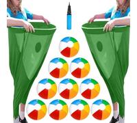 Granny Pants Yard Game, 10 Balls and 1Pump, Backyard Parties and Field Day, Granny Pants Outdoor Game (Green 2pcs)