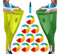 Granny Pants Yard Game, 10 Balls and 1Pump, Backyard Parties and Field Day, Granny Pants Outdoor Game (Yellow+green)