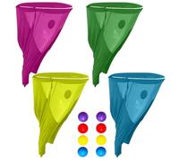Granny Pants Yard Game, 4Pcs Freaky Party Games Pants with 8 Bouncy Balls, Yard Games Field Day Family Reunion Game Giant Outdoor Game Sets for Adults