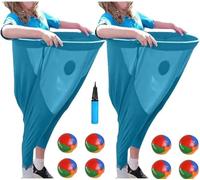 Granny Pants Yard Game, Big Granny Pants Yard Games with Bouncy Balls - The Ultimate Backyard Party Game! Granny Pants Giant Outdoor Recreational Tossing Games for Adults and Kids (Blue 2PCS)