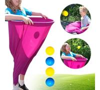 Granny Pants Yard Game, Big Granny Pants Yard Games with Bouncy Balls - The Ultimate Backyard Party Game! Granny Pants Giant Outdoor Recreational Tossing Games for Adults and Kids (Red 2PCS)