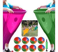 Granny Pants Yard Game Freaky Party Games Pants with Bouncy Balls and Marker Cones - The Ultimate Backyard Party Game! Field Day Family Reunion Games Outdoor Recreational Tossing Game-s (2 colors)