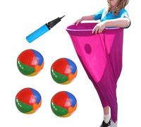 Granny Pants Yard Game, Funny Giant Granny Pants Outdoor Game Set with 4 Bouncy Balls and 1 Air Pump, Fun Party Family Reunion & Adult Yard Tossing Game For Groups