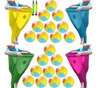 Granny Pants Yard Game, Granny Pants Game, Granny Pants Yard Game For Adults, Outdoor Family Games, With 4 Bouncy Balls & 2 Marker Cones, Fun Yards Games for Groups (4 PCS)