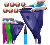 Granny Pants Yard Game - Granny Pants Outdoor Game For Adults Kids, Freaky Pants Sets With Bouncy Balls & Pump, The Ultimate Party of Family Reunion Outside Backyard Field Day Sack Race Bags Game