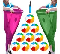Granny Pants Yard Game, Granny Pants Outdoor Game,Hilarious Inflatable Ball Relay Set with Giant Stretchy Pants, 5/10/20 Balls and Pump for Kids, Adults, Backyard Parties and Field Day (2Pcs*A)
