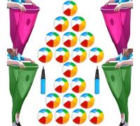 Granny Pants Yard Game, Granny Pants Outdoor Game,Hilarious Inflatable Ball Relay Set with Giant Stretchy Pants, 5/10/20 Balls and Pump for Kids, Adults, Backyard Parties and Field Day (4Pcs*A)