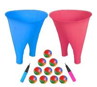 Granny Pants Yard Game, Granny Pants Outdoor Game - Oversized Giant Pants with Bouncy Balls & Pump, Backyard Parties, Field Day Fun for Adults(2pcs,Red+Blue)