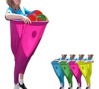 Granny Pants Yard Game, Granny Pants Outdoor Game Set, Fun Stretch Pants Granny Pants Catch Ball, Run and Jump Game, Giant Outdoor Game Set(Purple,Regular)