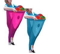 Granny Pants Yard Game, Granny Pants Outdoor Game Set, Fun Stretch Pants Granny Pants Catch Ball, Run and Jump Game, Giant Outdoor Game Set(Purple+Blue,Regular)