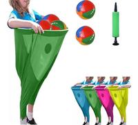 Granny Pants Yard Game, Granny Pants Outdoor Game Set, Fun Stretch Pants Granny Pants Catch Ball, Run and Jump Game, Giant Outdoor Game Set(Green,Ball Match)