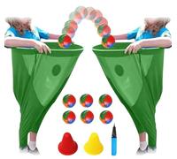 Granny Pants Yard Game, Granny Pants Outdoor Game Sets, Freaky Party Games Pants with 6 Balls and 2 Inflator,Hula Hoop Games for Outdoor Birthday Party, Family Reunions-A