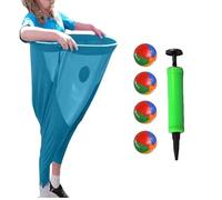 Granny Pants Yard Game, Granny Pants Outdoor Game with Bouncy Balls, Granny Pants Giant Recreational Tossing Games, Perfect for Backyard Party Family Reunion Games (Blue, 1 PCS-Solo Granny Groove-A)