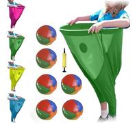 Granny Pants Yard Game, Oversized Granny Pants Outdoor Game for Adults, 6 Elastic Balls+Pump, Backyard Parties and Field Day(Green)