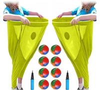 Granny Pants Yard Game Set for Adults, Oversized Funny Pants Toss Game with Bouncy Balls, Backyard Party Relay Challenge for Team Building, Reunions, BBQs & Outdoor Events